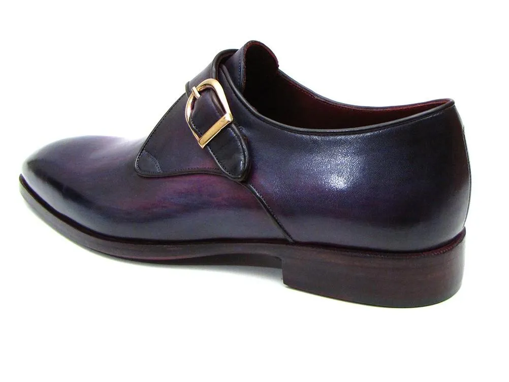 Slip On Shoe Dress Shoes Paul Parkman Single Monkstrap Shoes Purple Leather - DW754T