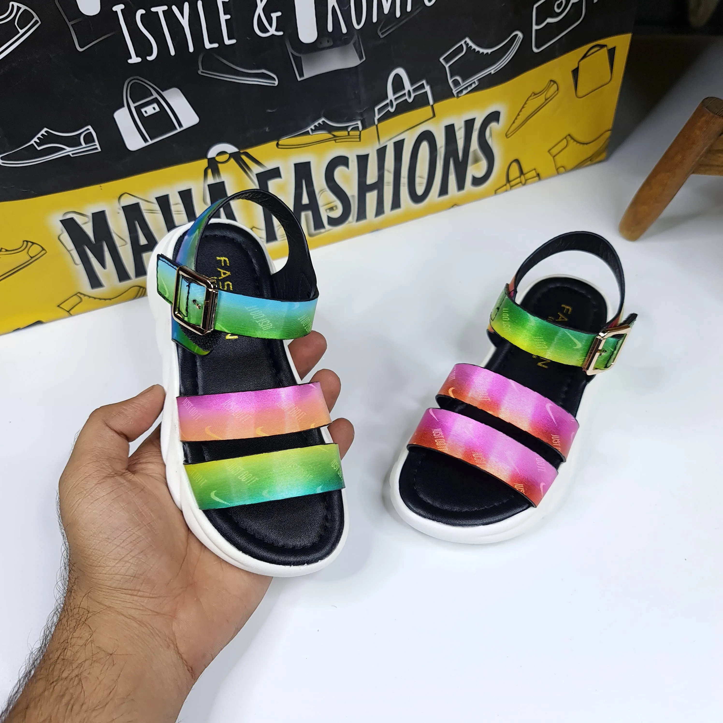 Sandals High Platform SMK-018 GREEN