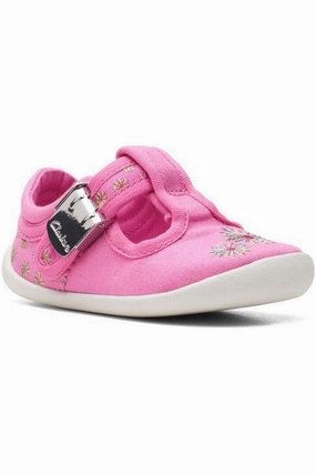 Clarks Roamer Sun Toddler hot pink Good Traction Sneaker Style