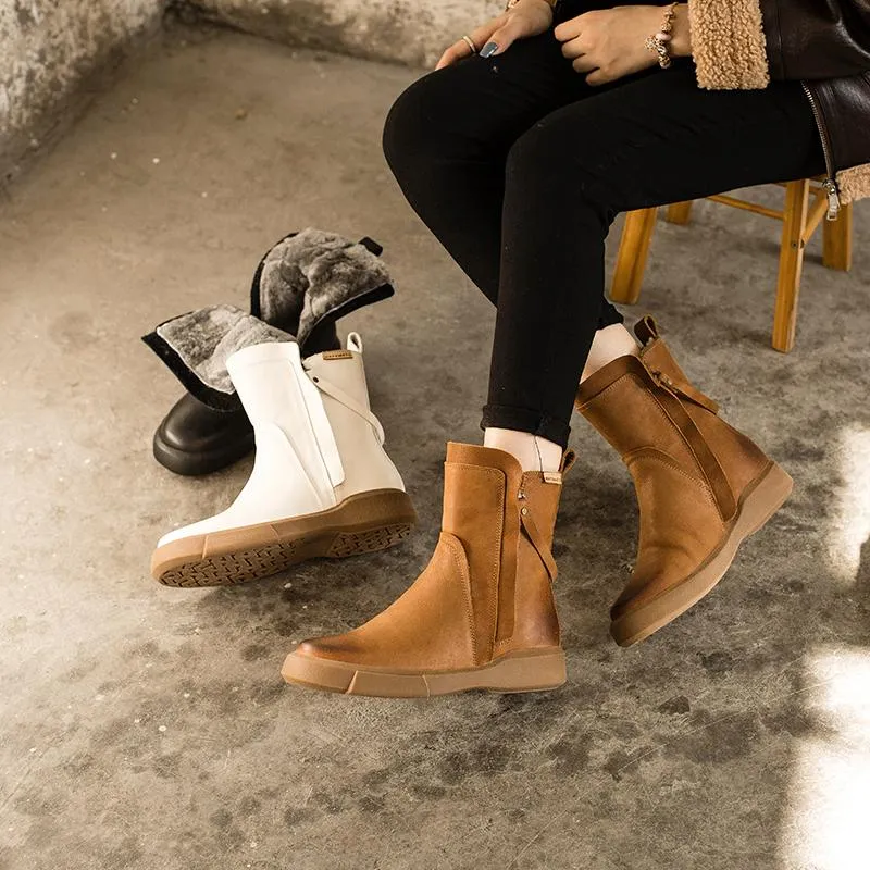 Columbia Expeditionist Chelsea Snow Boot WaxingLeather Chelsea Boots Handmade British Boots Double Zip Fleece Lined Snow Boots