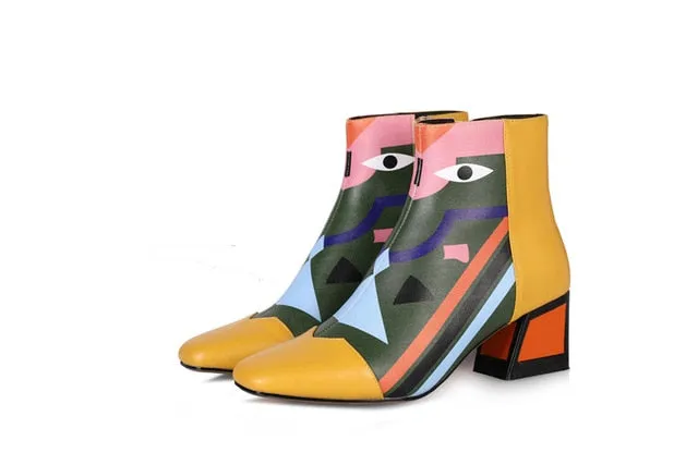 Fashion Brand Women Ankle Snow Boots Warm High Heels Ladies Shoes Woman Party Wedding Pumps Basic Genuine Leather Boots Ll Bean Waterproof Snow Boots