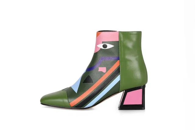 Fashion Brand Women Ankle Snow Boots Warm High Heels Ladies Shoes Woman Party Wedding Pumps Basic Genuine Leather Boots Superdry Snow Boots