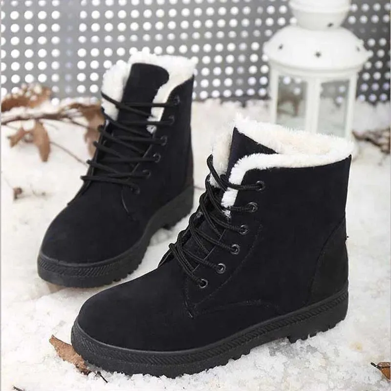 Packable Snow Boots Casual Non-Slip Snow Boots with Wool for Women | Ideal for Winter