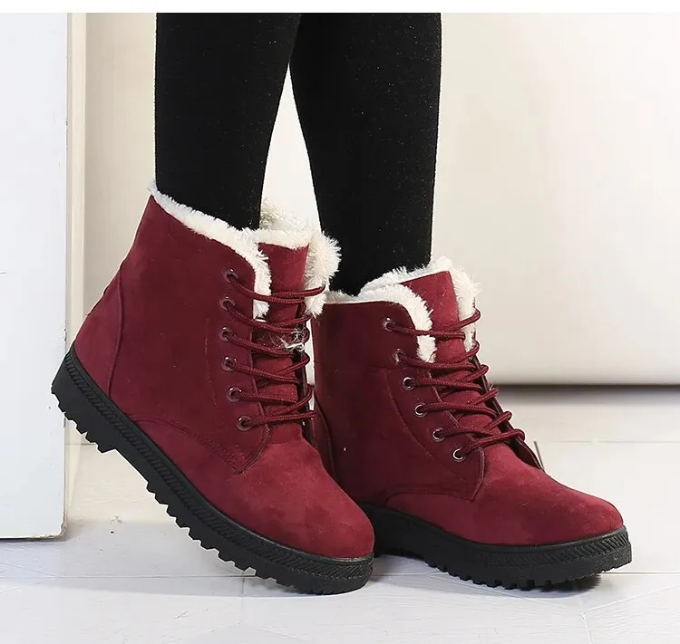 Casual Non-Slip Snow Boots with Wool for Women | Ideal for Winter Mongolian Snow Boots