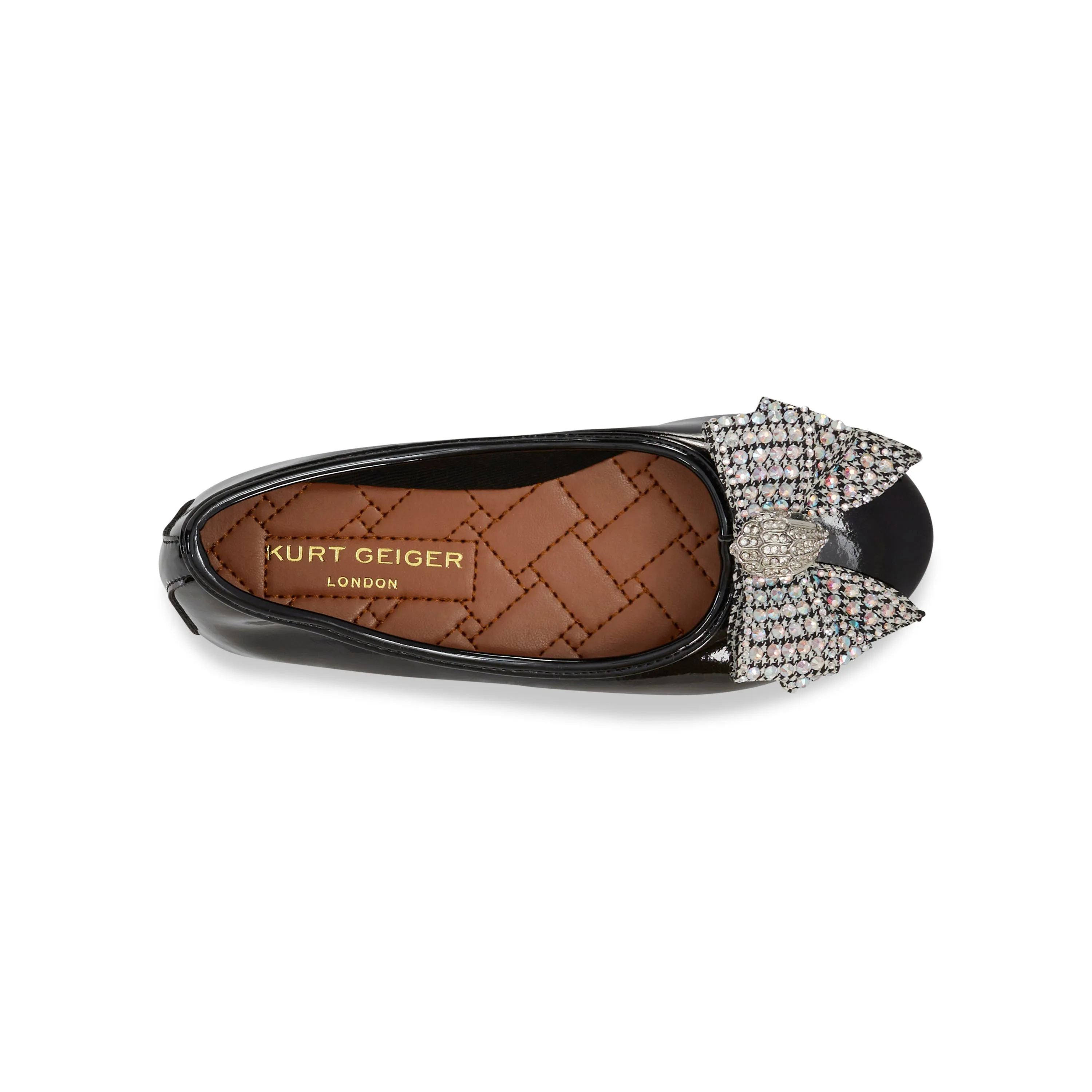 Slippers In French Language Mini Kensington Ballet Flat - Big Kid Black Patent