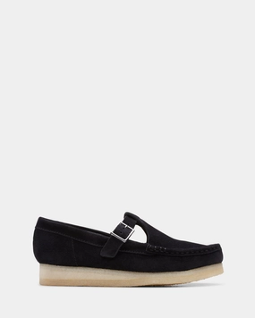 Wallabee Tbar Black Suede Casual Comfort Design Timeless Cushioning