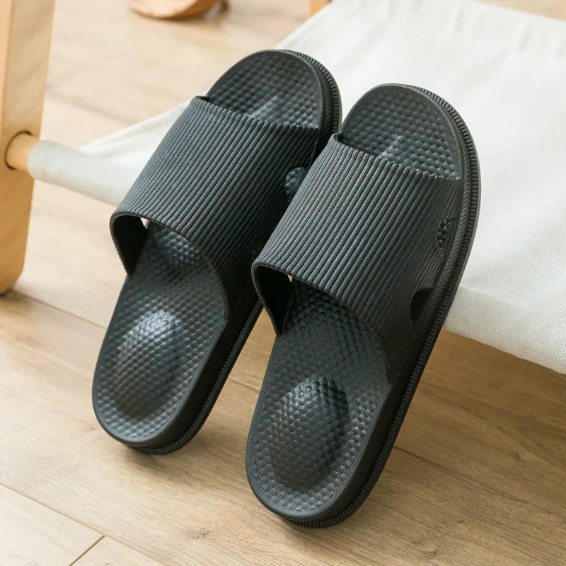 Women Bathroom Slippers With Heel Massage Ball Design Shoes At Home Boob Slippers