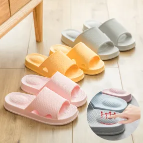 Gym Slides Women Bathroom Slippers With Heel Massage Ball Design Shoes At Home