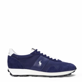 Explosive Speed Low Top Polo Sport PRL Trail 125 Suede-Panelled Trainer New Classic Navy / Deckwash