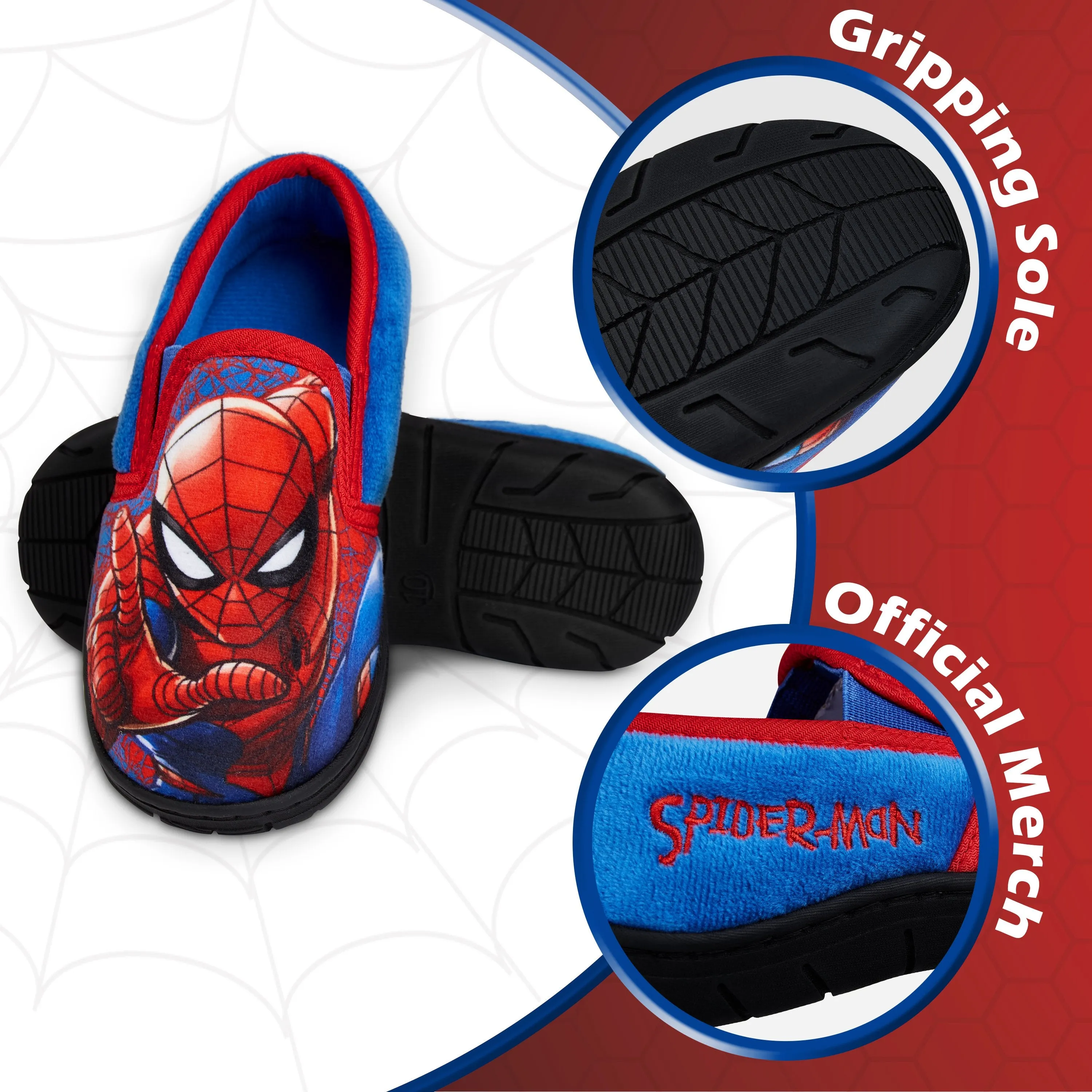 Spiderman Boys Slippers, Official Marvel Avengers Merchandise, Gifts for Kids Animal Paw Slippers