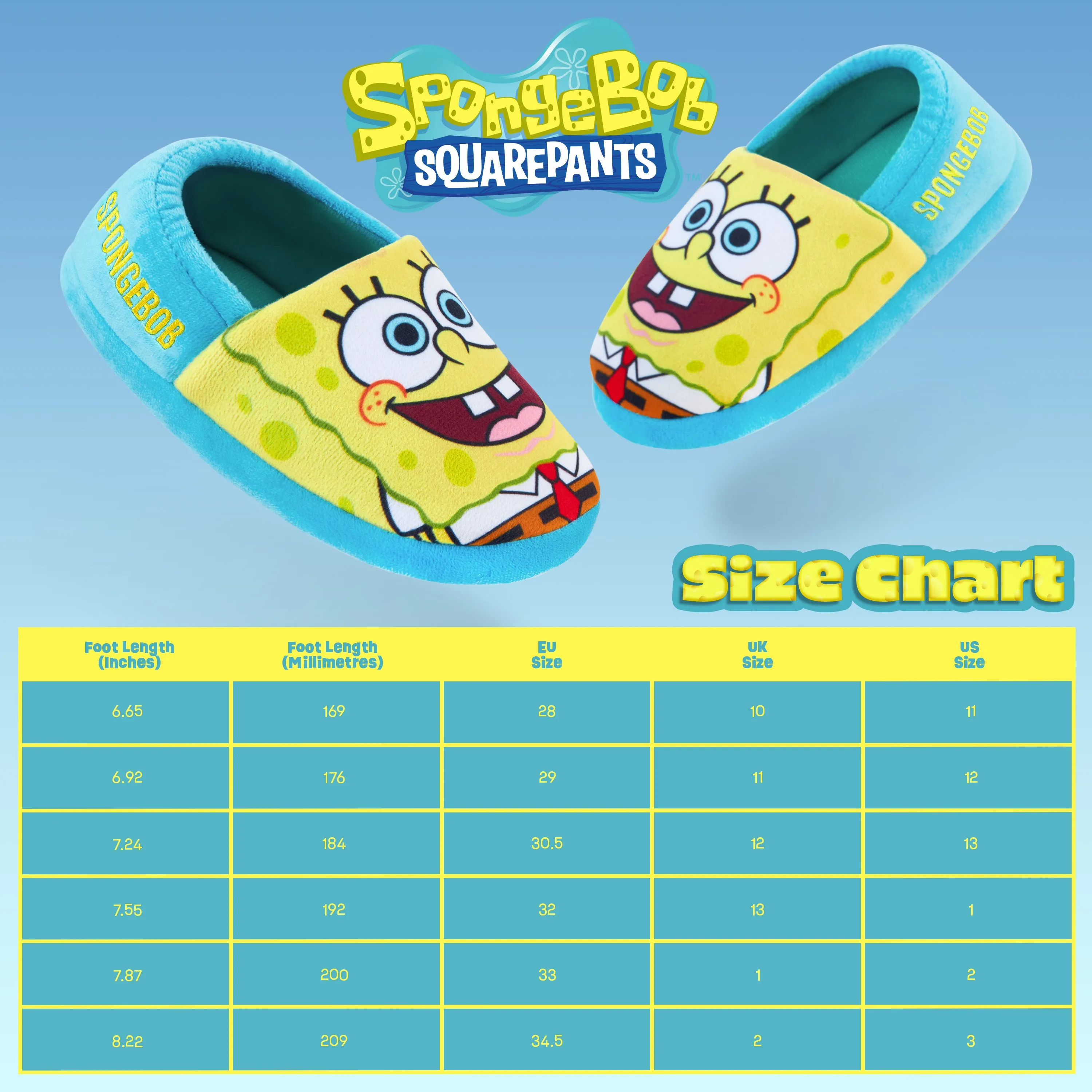SpongeBob Squarepants Kids Slippers - SpongeBob Squarepants Kids Slippers House Slippers Orthopedic