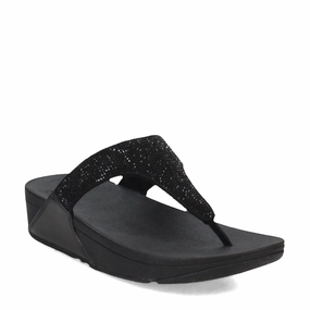 Cozy Support Adjust Buckle Women's FitFlop, Lulu Crystal Thong Sandal