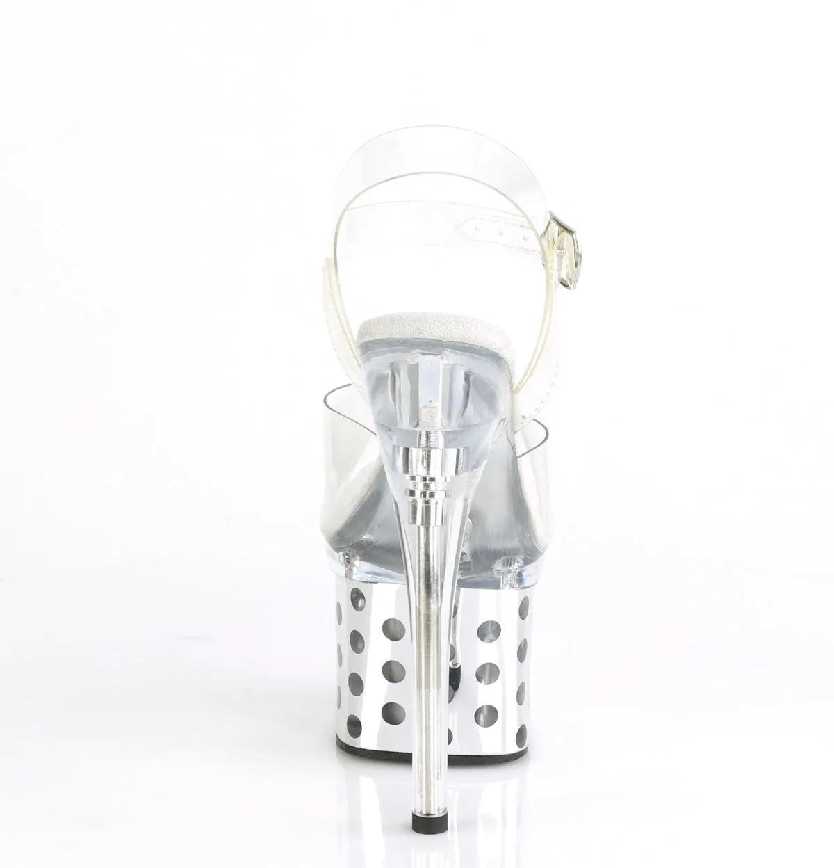 DISCOLITE-708DOTS Pleaser Clear/Silver Chrome Sexy Platform Shoes (Pole Dancing Heels) Asics Running Shoes Size Guide
