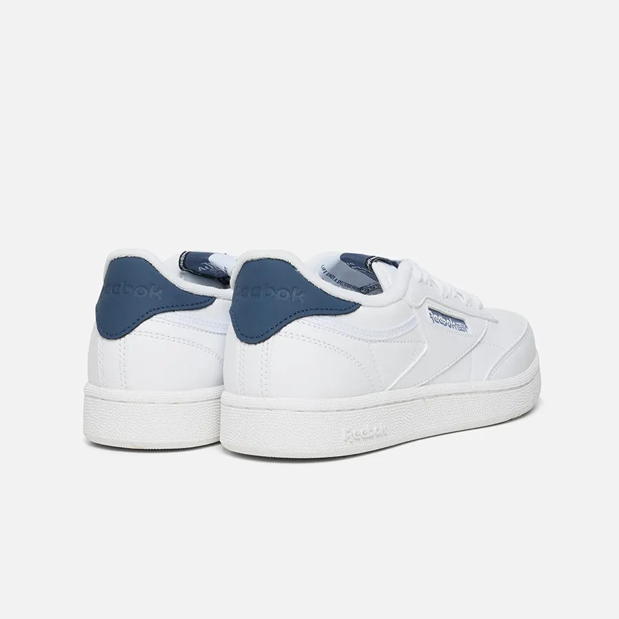 Club C White/Eastcoast Blue/Pure Grey Leather Tennis Shoe