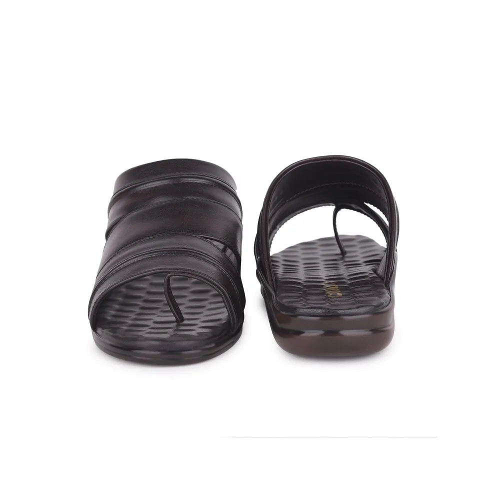 Coolers Brown Casual Slippers For Men 7193-901 By Liberty Non Skid Soles For Slippers