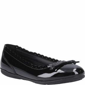 Anti   Slip Minimalist Design Hush Puppies Lillie Ballerina Patent Senior School Shoes