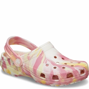 Wraparound Design Crocs Kids Classic Marbled Clog