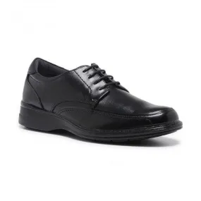Shoes To Wear With Dresses Summer Mens Hush Puppies Torpedo Extra Wide Black Leather Work Lace Up Shoes