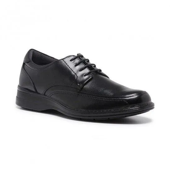 Best Budget Dress Shoes Mens Hush Puppies Torpedo Extra Wide Black Leather Work Lace Up Shoes