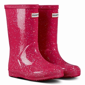 Work Day Hunter Kids First Classic Giant Glitter Rain Boots