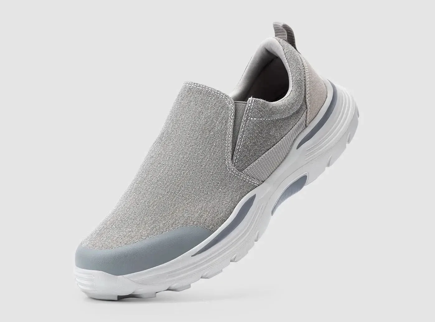 Gray Loafers FitVille Men's Canvas Loafers