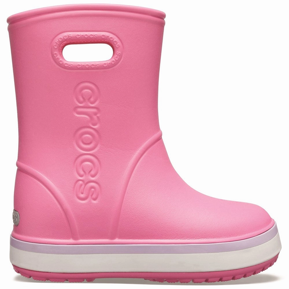 Breathability Feature Reinforced toe Crocs Kids Crocband Rainboot Pull On Wellington