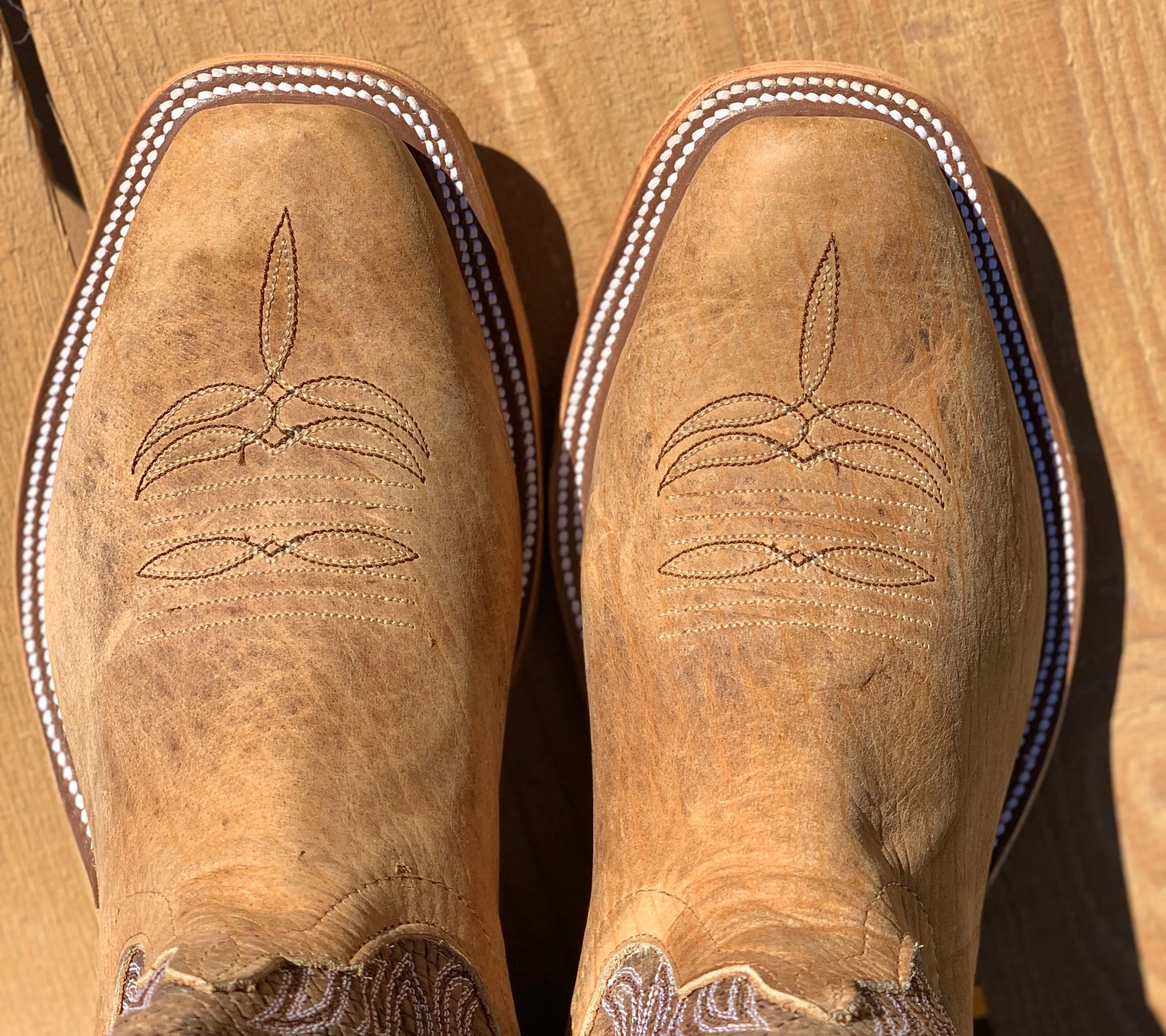 PATTON'S ANDERSON BEAN EXCLUSIVE "THE THOMAS" DISTRESSED AMERICAN BISON BOOTS Plantar Fasciitis Work Boots