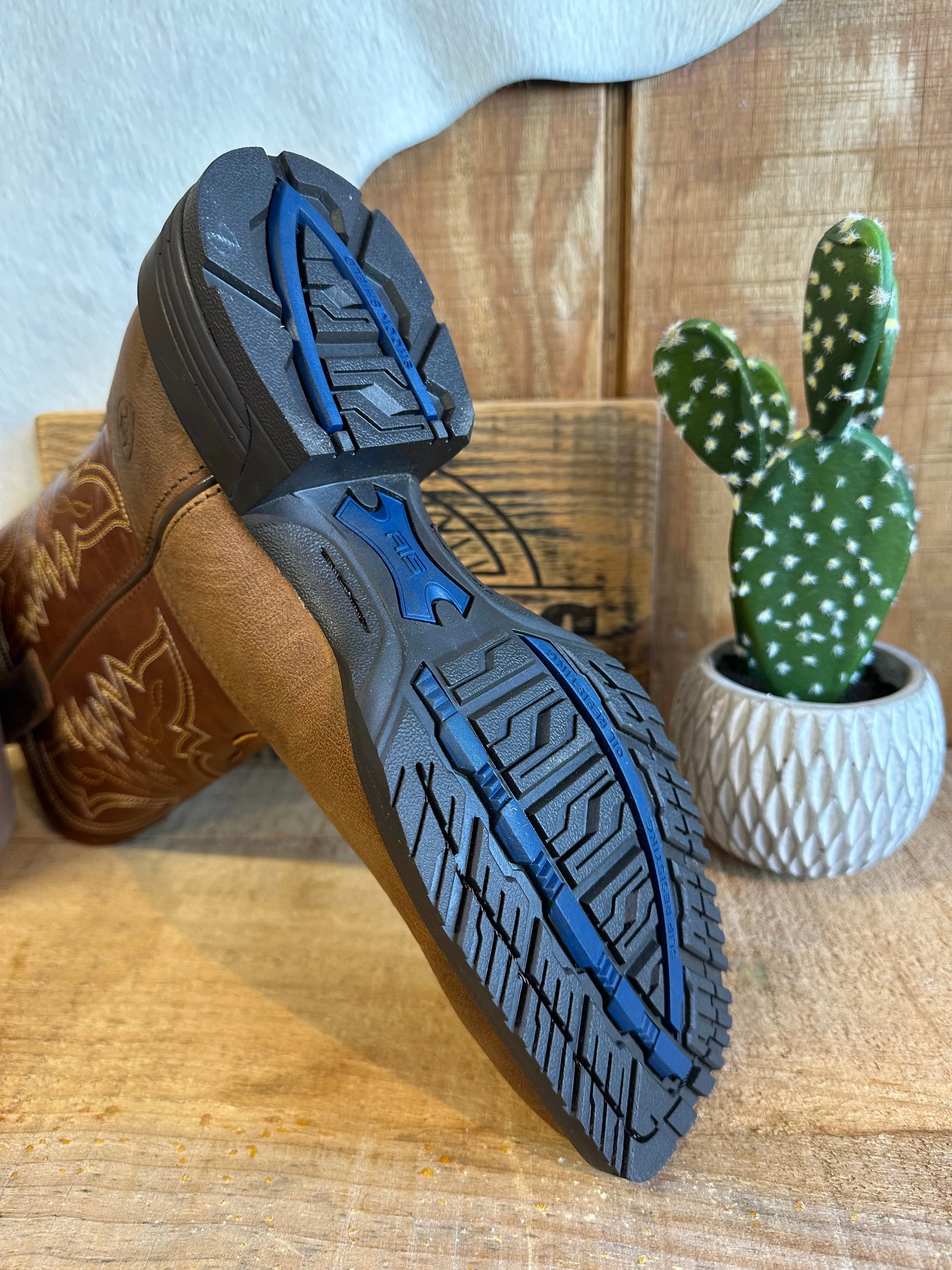 Ariat Hybrid Ranchwork Western Boot Comfortable Steel Toe Work Boots For Standing All Day