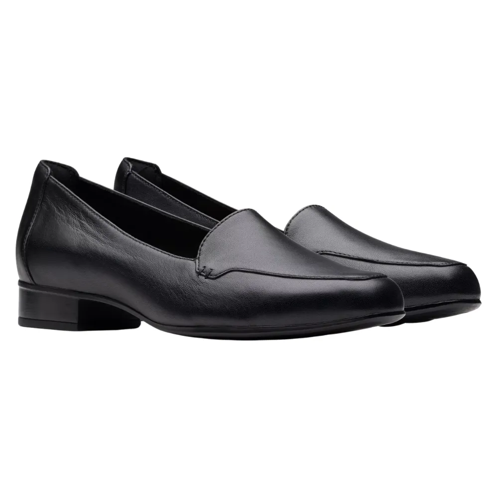 Clarks Krystine Lily Black Leather Loafer (Women's) Coach Loafers Leah