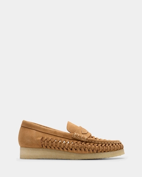 Wbloaferweave. (w) Tan Suede Forest Path Orthopedic friendly
