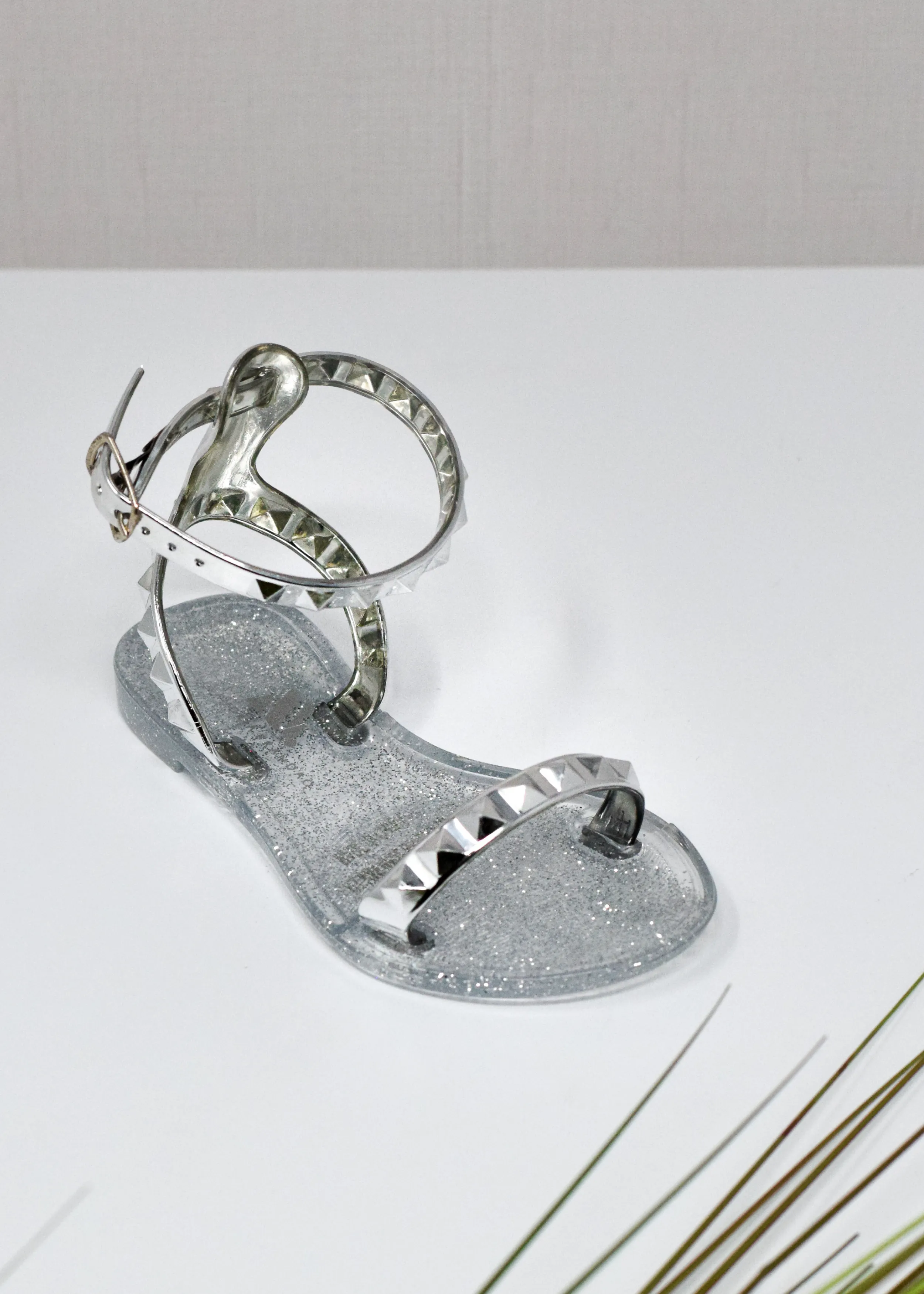 Comfiest Sandals Aria Kid's Silver Jelly Sandals