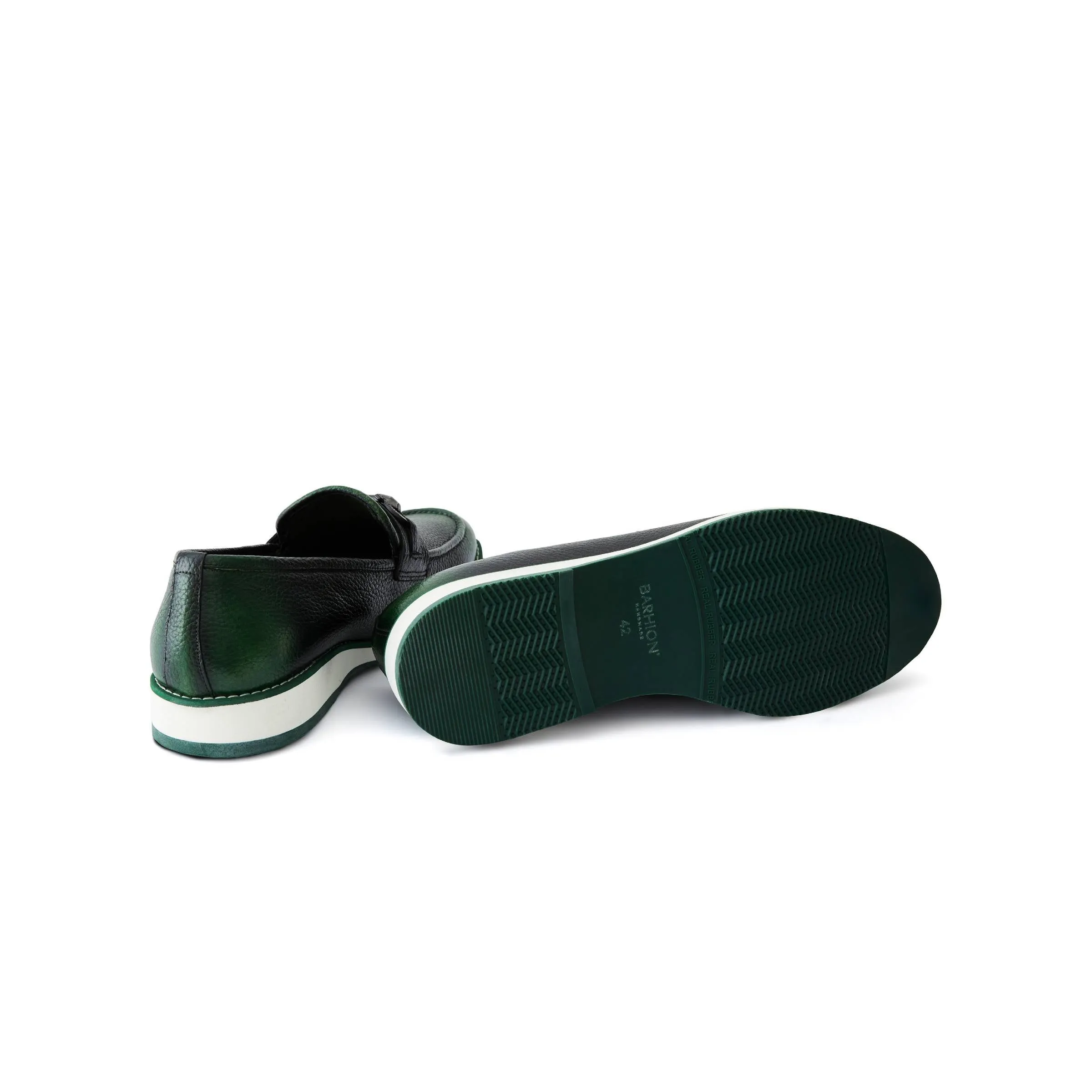 Wedge Shoes For Dress Men's Calf Leather Handmade Moccasin M7035