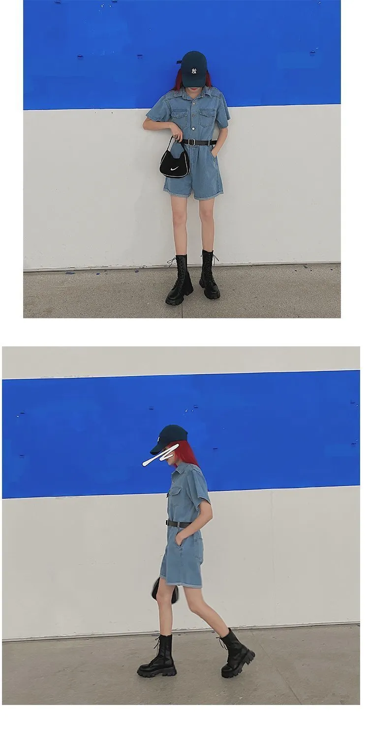 Shoes Flat Mules Romildi Women Motorcycle Boots Wedges Flat Shoes Woman High Heel Platform PU Leather Boots Lace Up Women Shoes Black Boots Girls