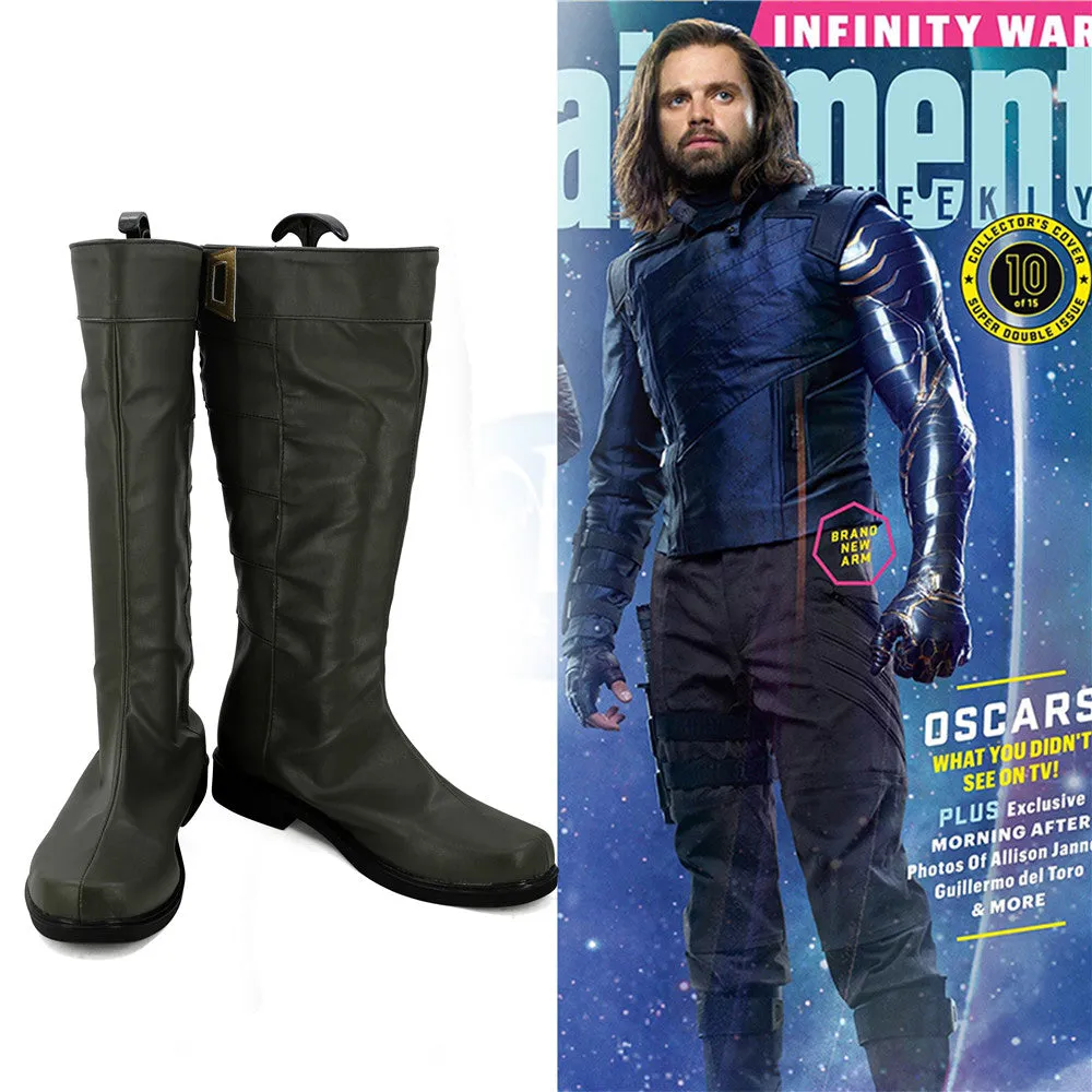 Avengers 3 Infinity War Winter Soldier Bucky  Barnes Cosplay Shoes Boots Adidas F50 League Turf Shoes