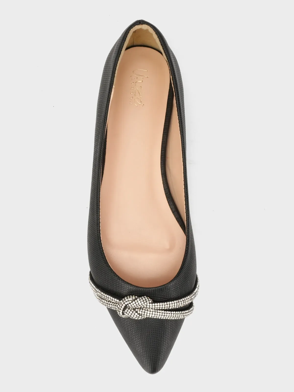 Womens "ZEMMA" Pointed Toe Pumps Flat Foot Squat Shoes