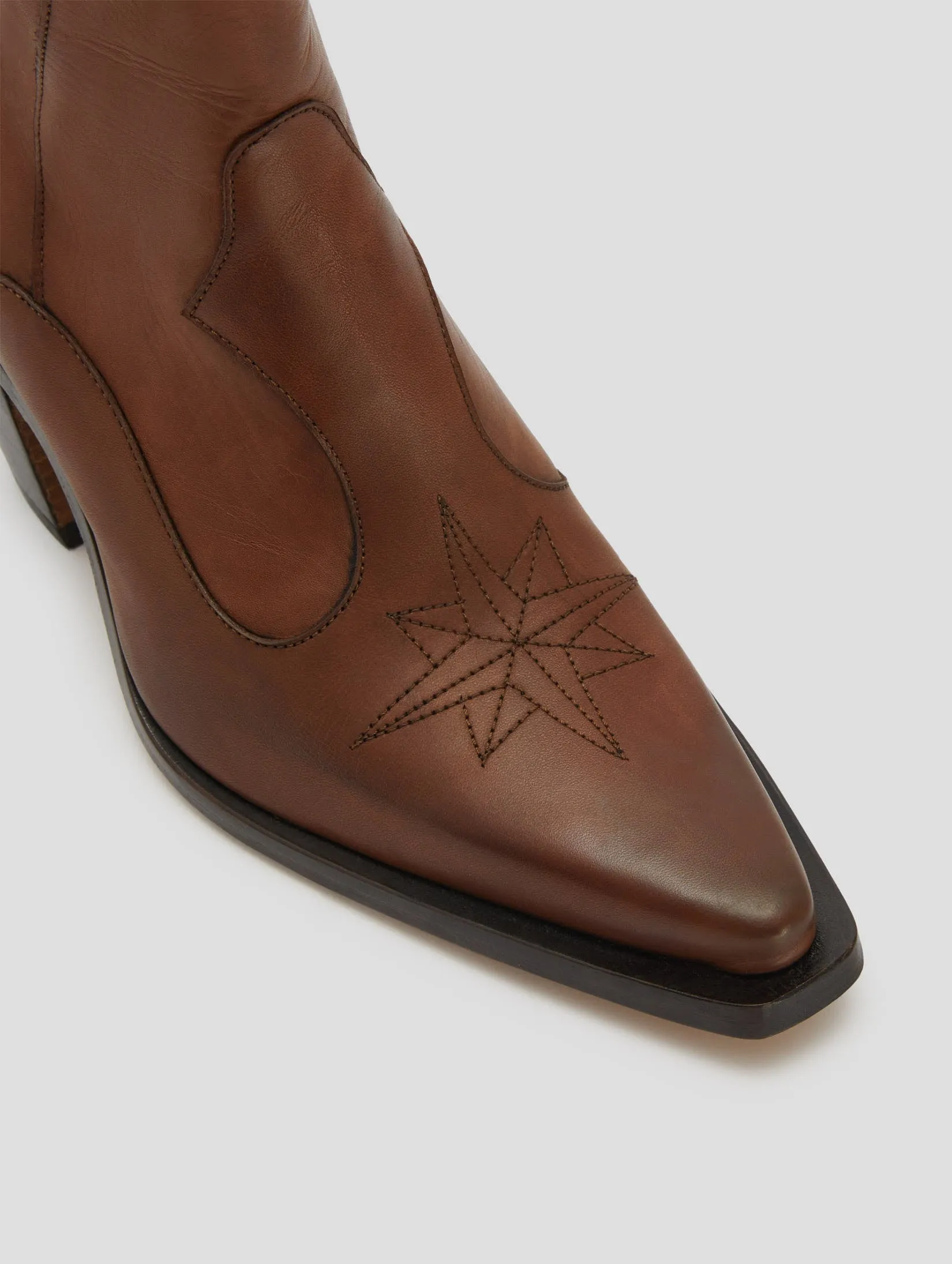 TABOR 70MM ANKLE BOOT IN BROWN CALFSKIN Corral Boots Cowboy Boots