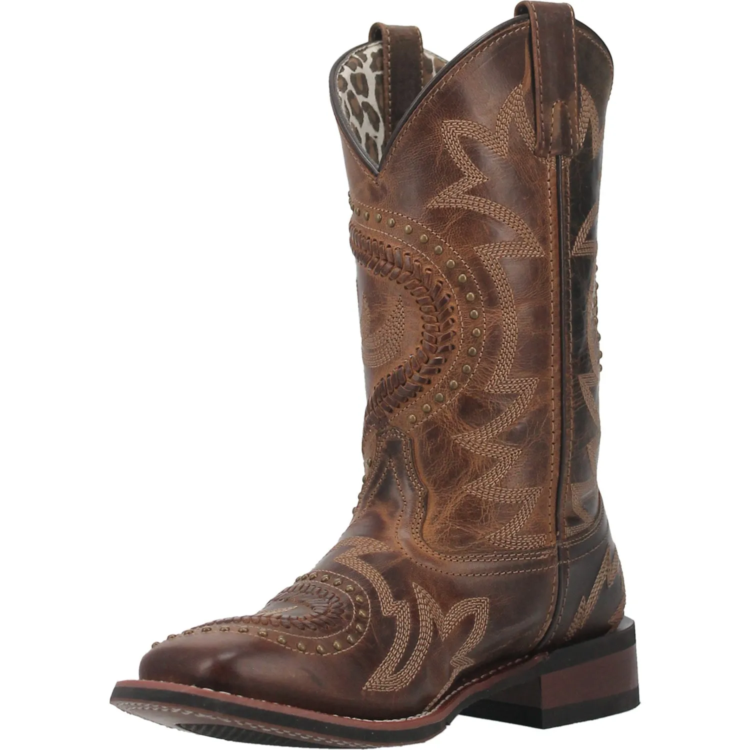 Laredo Womens Charli Cowboy Boots Leather Tan Waterproof Work Boots