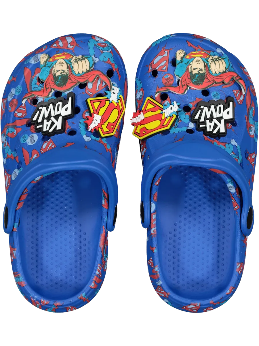 Superman Blue Moulded Sandals Sandals For People With Plantar Fasciitis