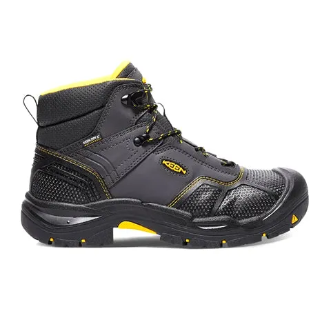 Keen Utility Logandale Waterproof Steel Toe Work Boot (Men) - Raven/Black Work Boots Leather