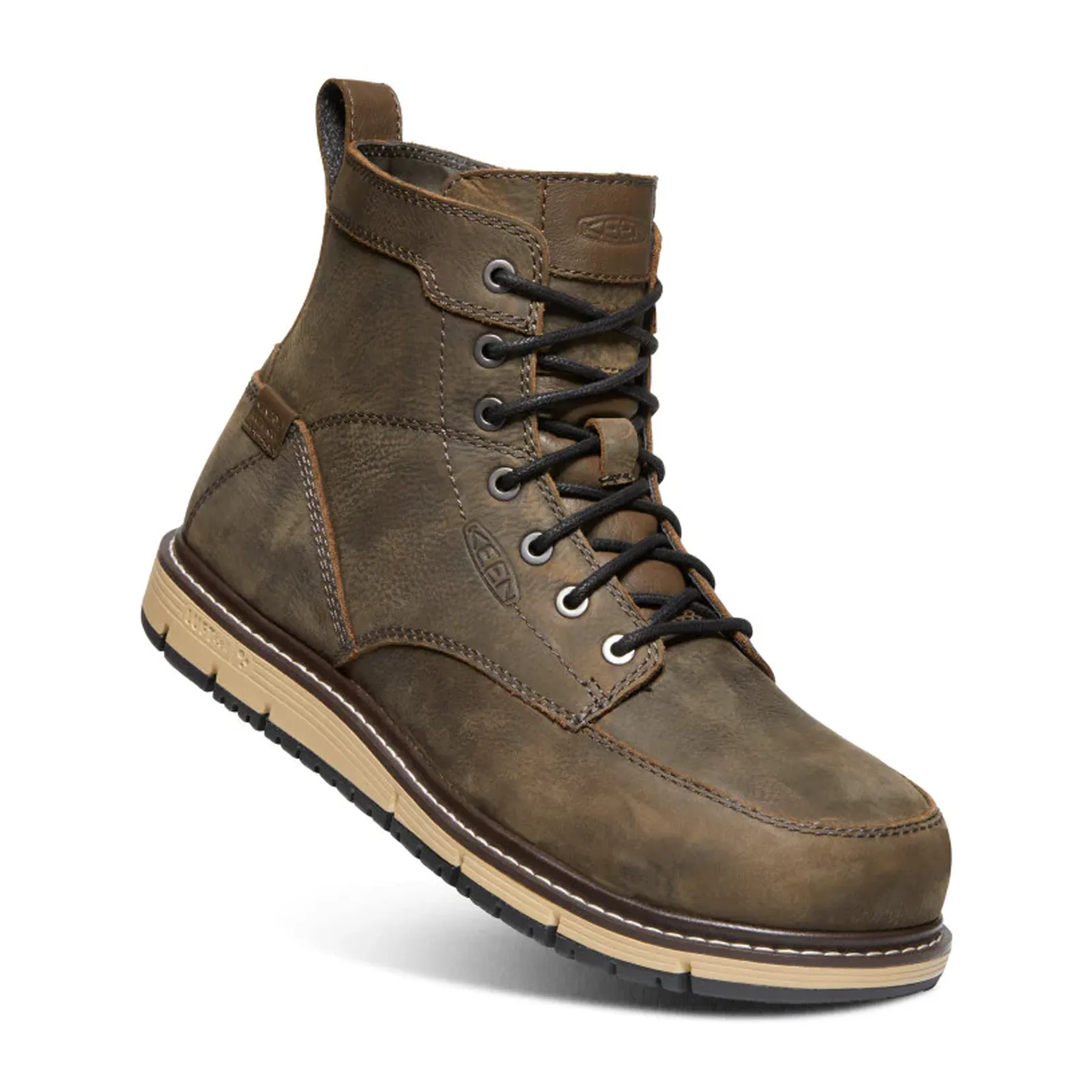 Buy Cheap Work Boots Keen Utility San Jose 6" Waterproof Aluminum Toe Work Boot (Men) - Cascade Brown/Black