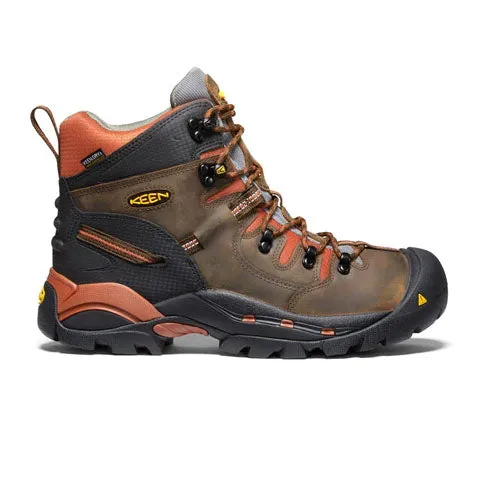 Keen Utility Pittsburgh 6" Waterproof Soft Toe Work Boot (Men) - Cascade Brown Best Comfy Work Boots