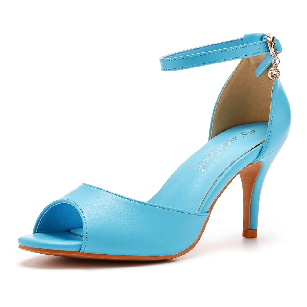 Sandals Party Dance Pumps 7CM High Heels Banquet Wedding Shoes Dress Orthopedic Shoes