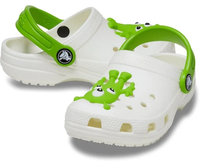 Waterproof Slide Sandals Crocs Toddler Classic Glow-In-The-Dark Alien Clog - Multi