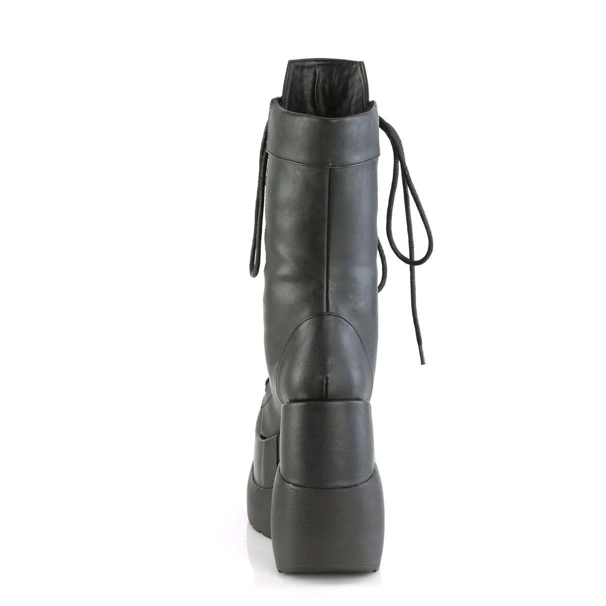 Cheap Work Boots Steel Toe 5 Inch Wedge Platform VOID-118 Black