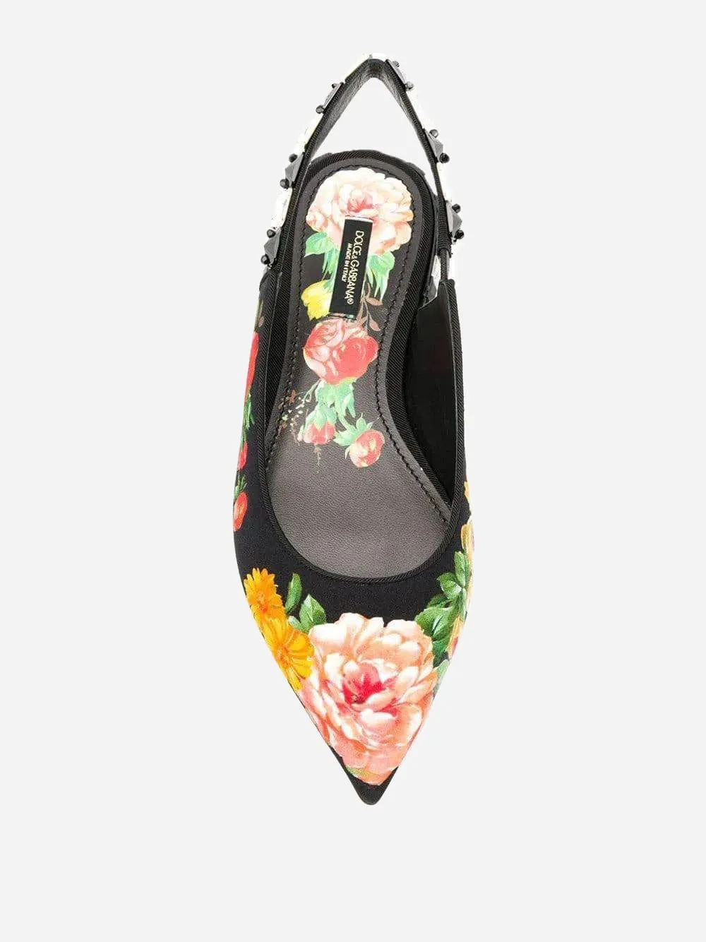 Floral Embellished Flat Sandals Upcycle Shoes Flats