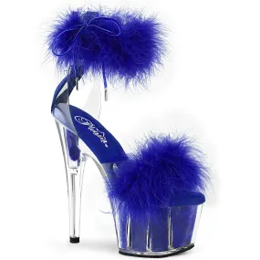 ADORE-724F Pleaser Clear/Royal Blue Sexy Platform Shoes (Pole Dancing Heels) Asics Work Shoes Non Slip