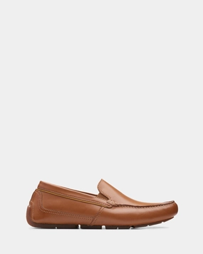 All Firm Comfortable Office Slip-ons Markman Plain Tan Leather