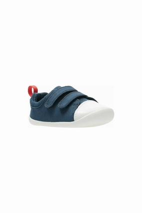 Anti   Bacterial Clarks Roamer Craft Toddler Navy Canvas