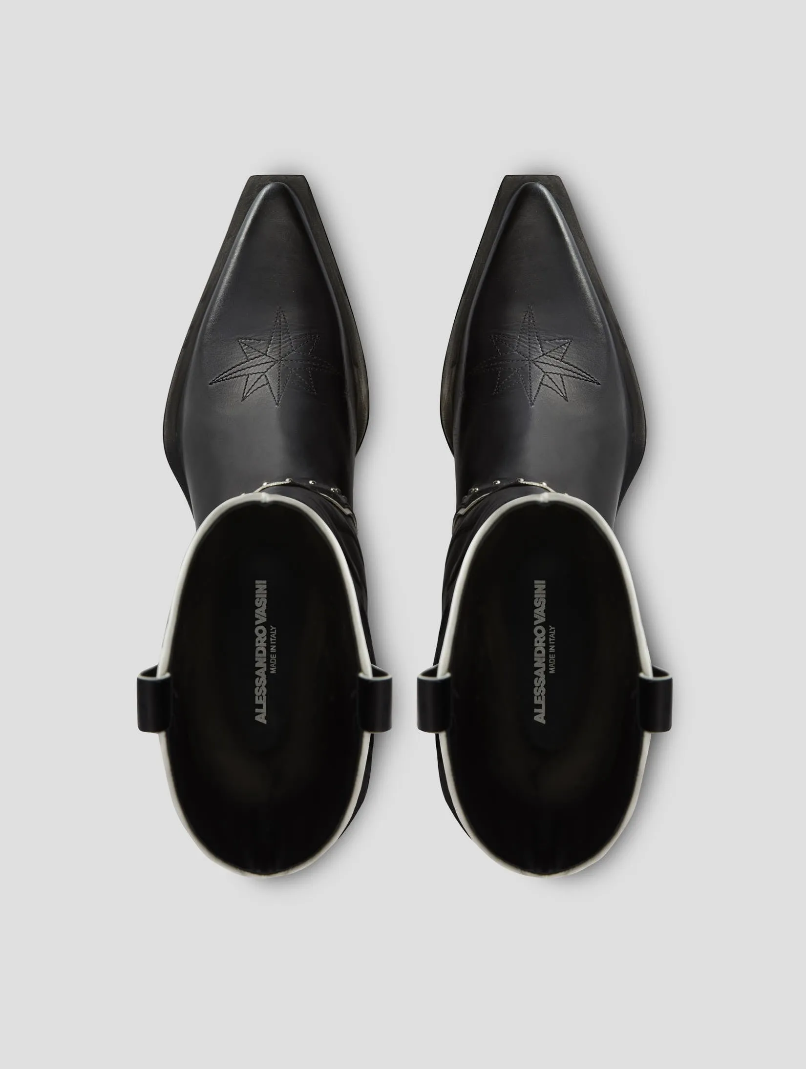 TERENCE WESTERN BOOT IN BLACK VACCHETTA Cowboy Boots Sale