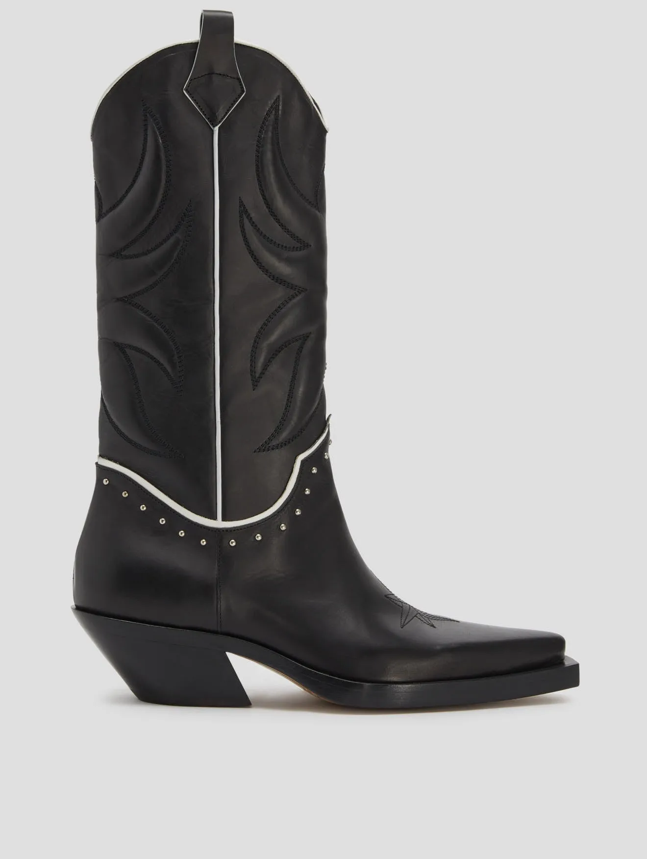 Gaucho Boots TERENCE WESTERN BOOT IN BLACK VACCHETTA